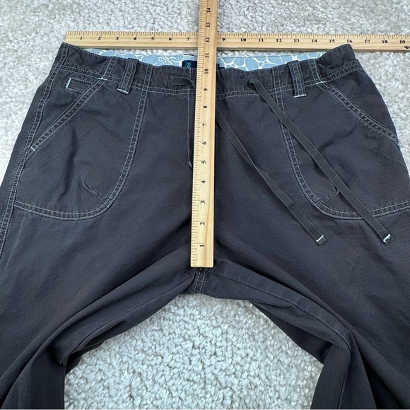 Boden Cotton Pants with Floral Flower Rolled Cuffs. Contrast Stitch. 14R - Picture 13 of 16